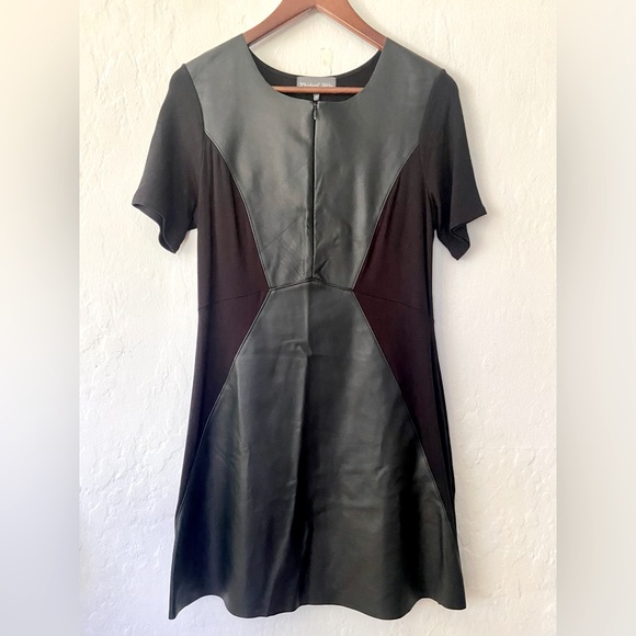 michael stars leather dress Michael Stars Mix Dress